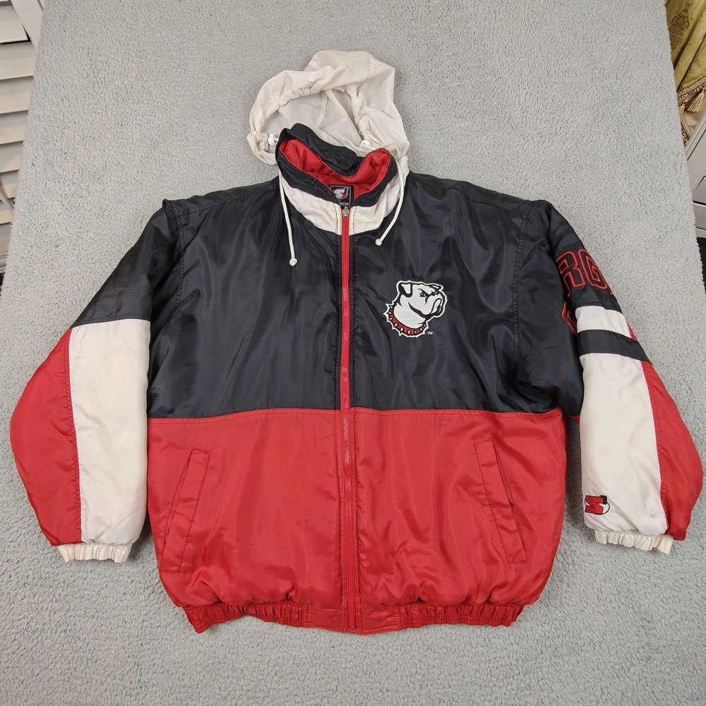 Vintage Georgia Bulldogs Jacket Mens XL Multi-Color NCAA Football Starter 90s
